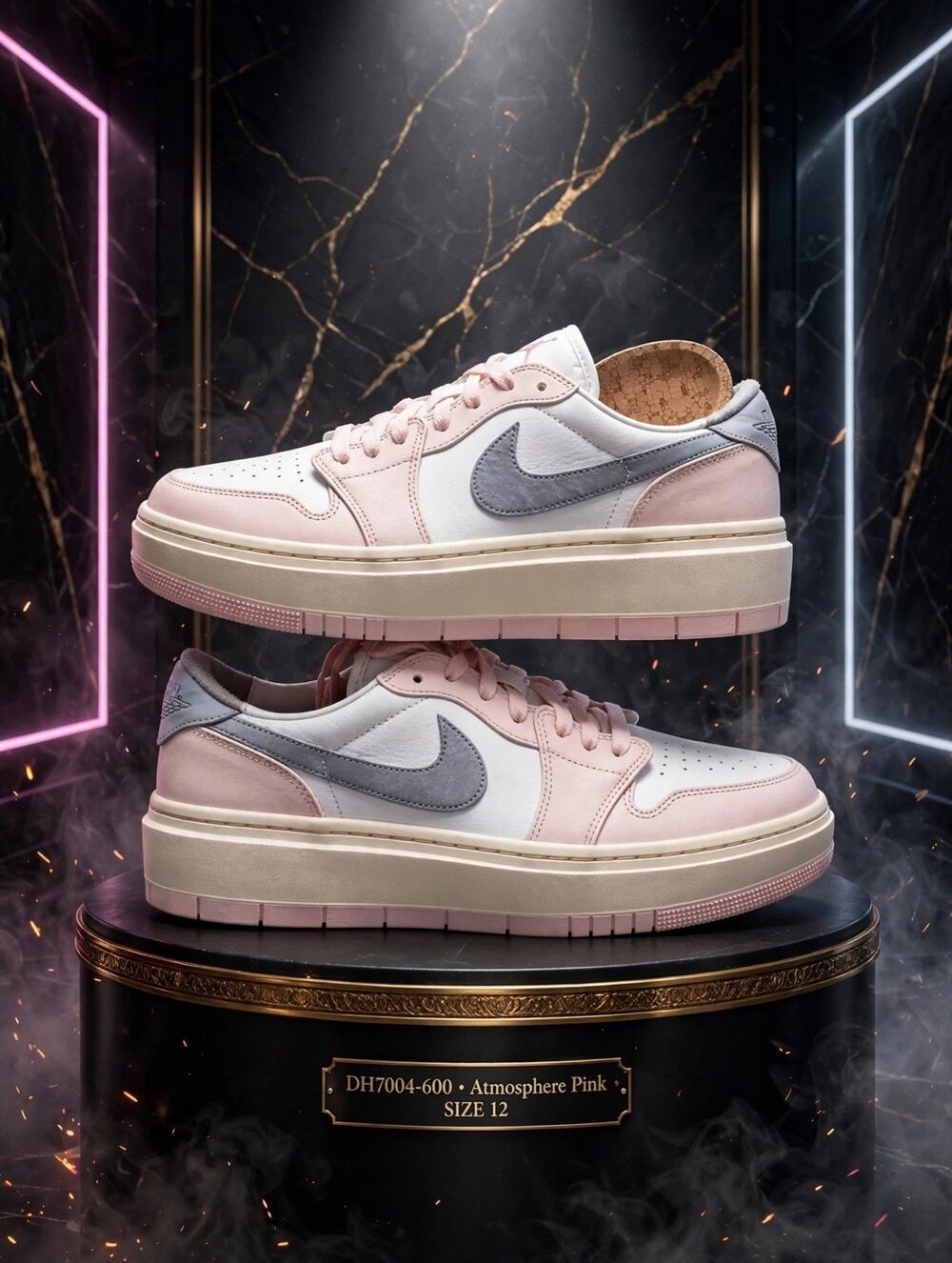 Size 12W - Jordan 1 Elevate Low DH7004-600 Atmosphere Pink White Platform 1
